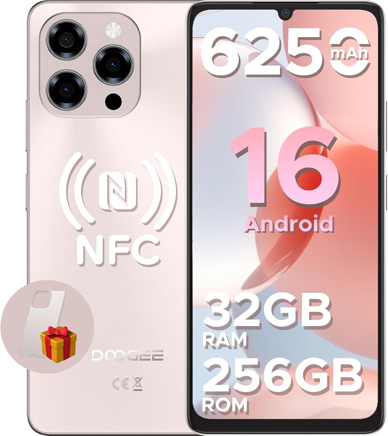 DOOGEE Note 58 Pro Unlocked Android 16 Smartphone with 6250mAh Battery