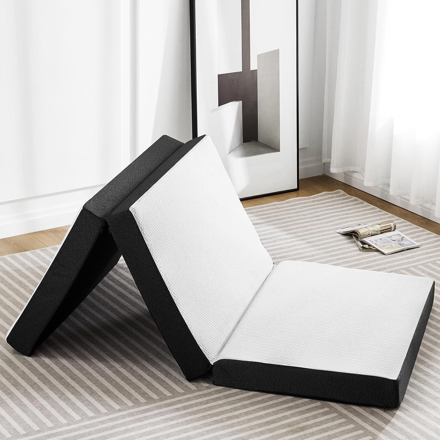 Sweetcrispy Tri-fold Memory Foam Mattress for Travel & Camping