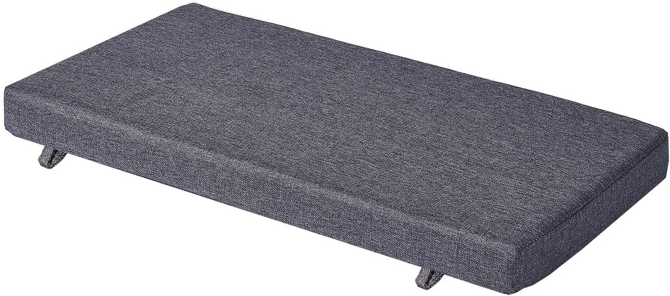 Piano Bench Cushion for Indoor Shoe Storage with Ties Non Slip
