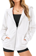 Zip Up Hoodie Women Oversized Sweatshirt - Long Sleeve Fall 2025