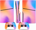Protective Vinyl Skin for PS5 Slim - Pink-Blue Ball Design