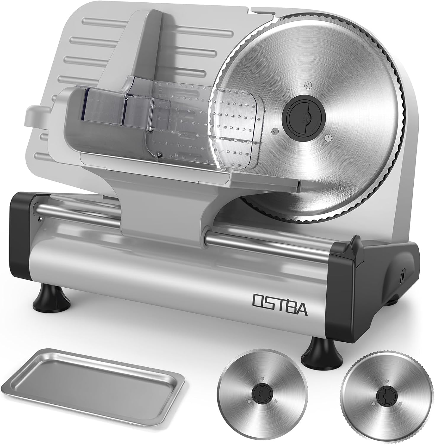 OSTBA Electric Meat Slicer with 8.7 in Blade for Perfect Cuts