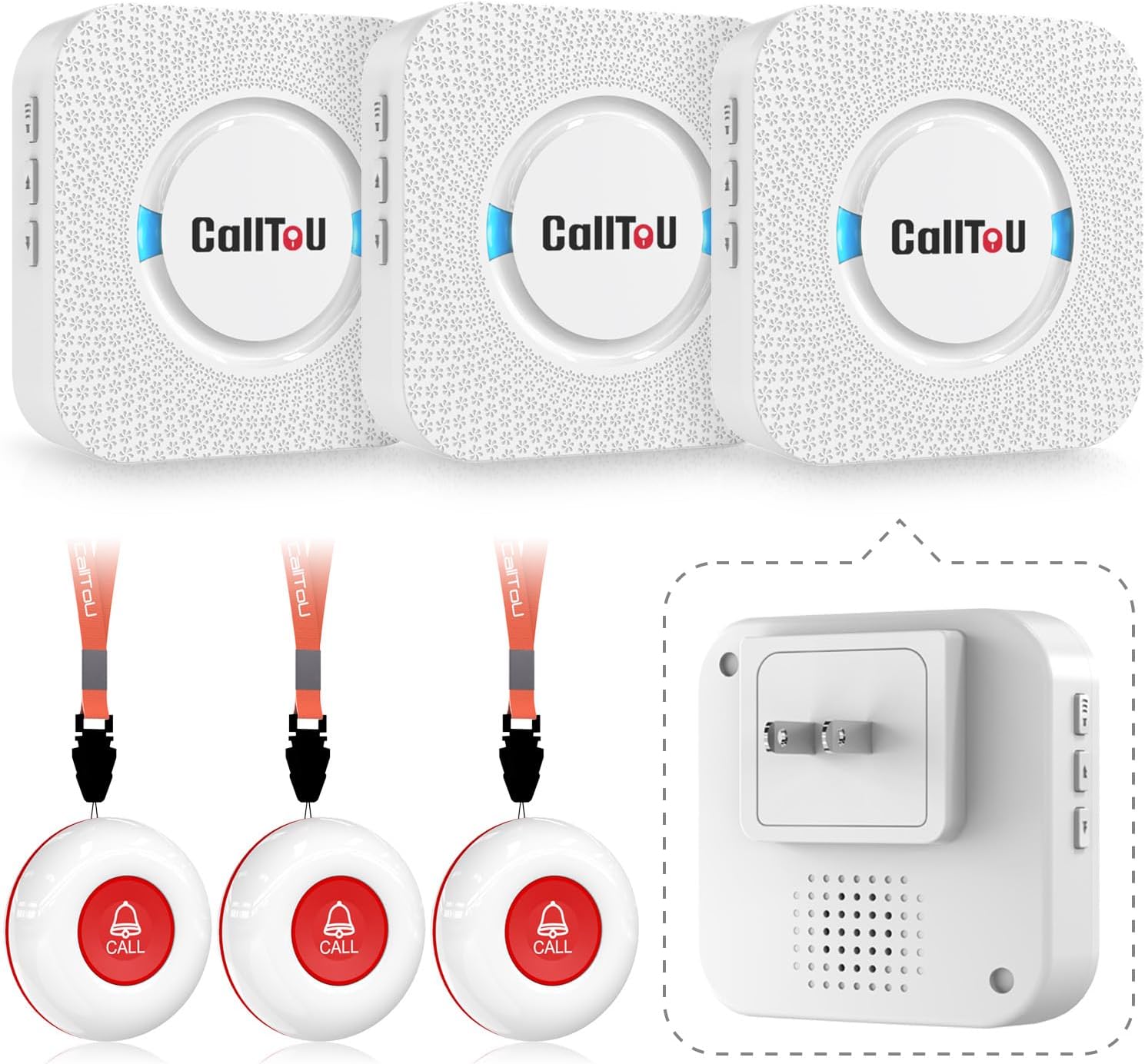 CallToU Caregiver Pager for Seniors - Wireless Emergency Button