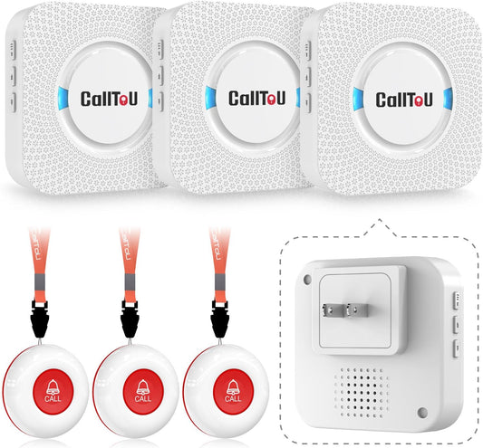 CallToU Caregiver Pager for Seniors - Wireless Emergency Button
