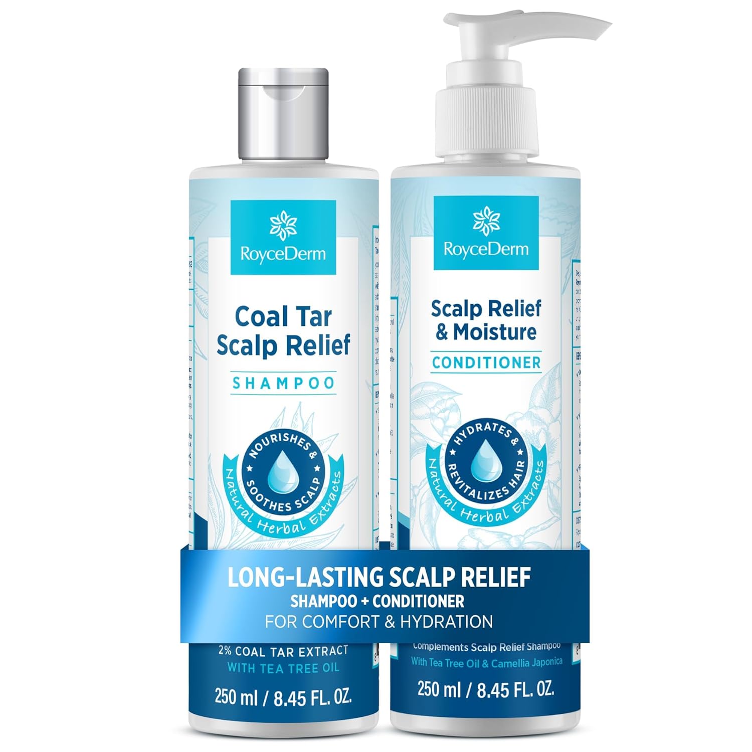 Roycederm Coal Tar Antidandruff Shampoo & Conditioner Set
