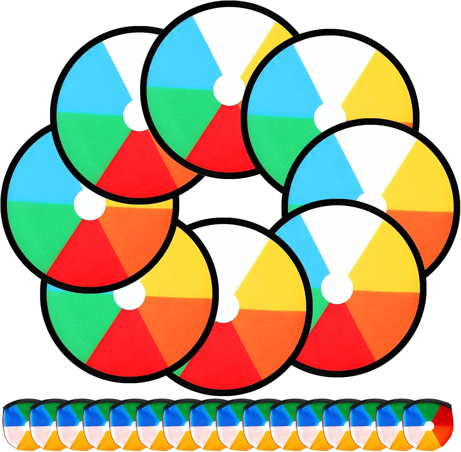 Colorful Foldable Flying Disc Set - Perfect Summer Fun!