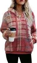 Nirovien Sherpa Pullover Fuzzy Hoodie Plaid Tie Dye - Cozy Warm
