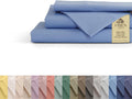 Linen Home 100% Cotton Percale Sheets Twin Size - Crisp, Deep Pocket