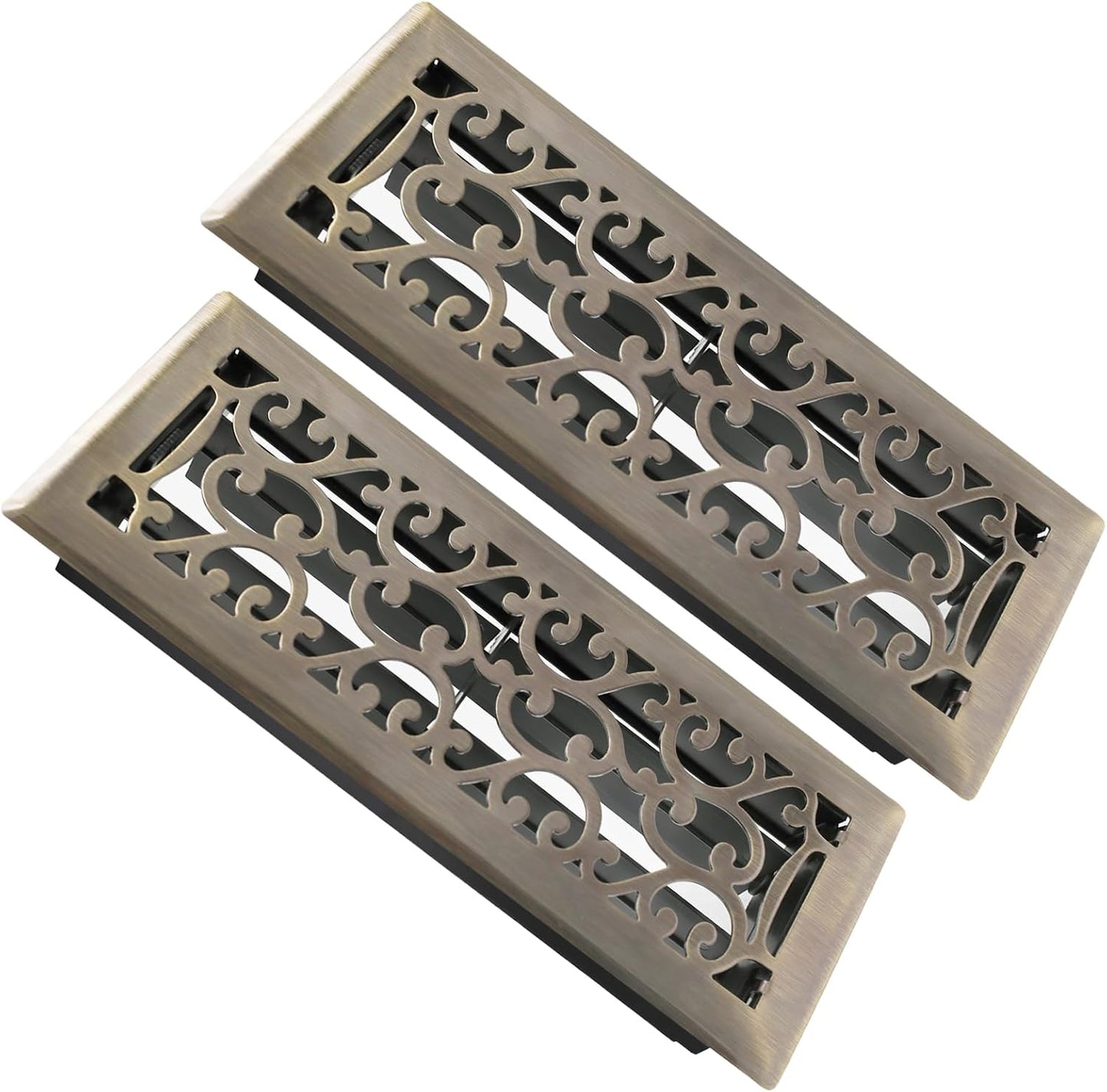 2 Pack Floor Register 4x12 Heavy Duty Steel Vent Covers for Home