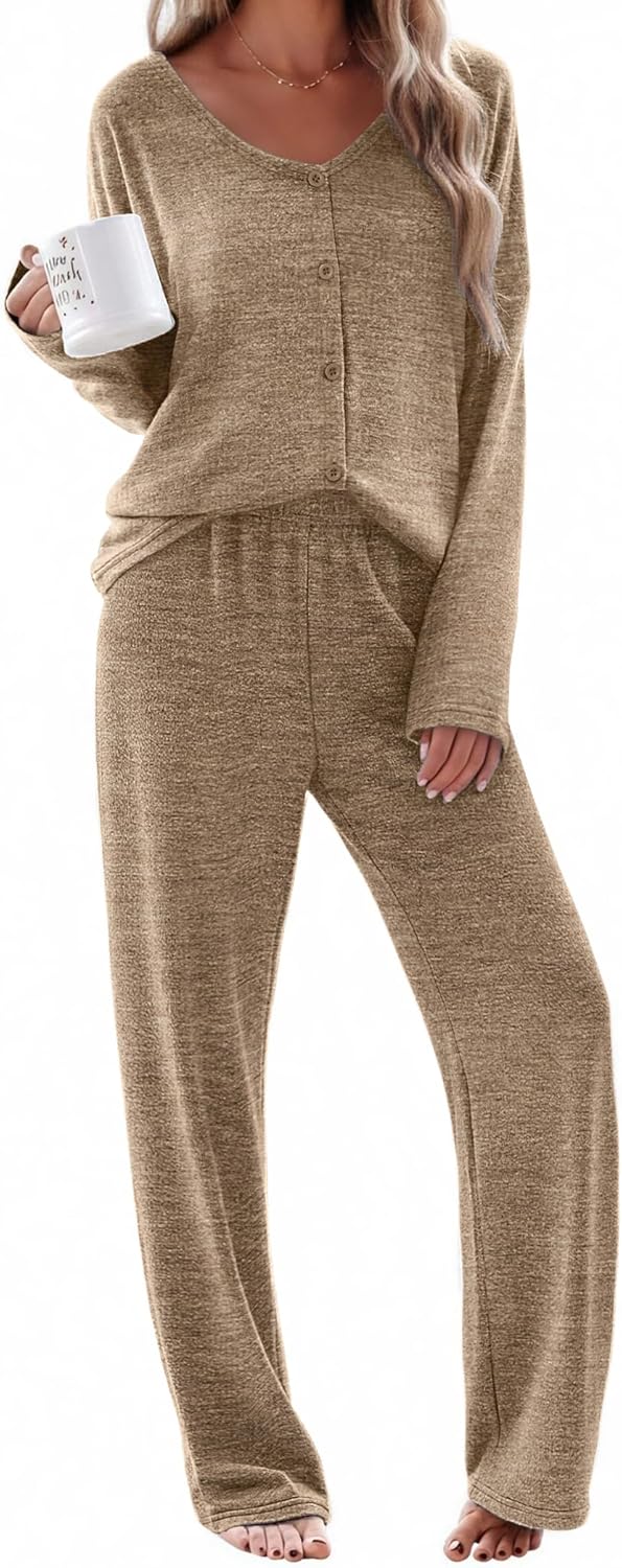 Ekouaer Womens Pajama Sets Soft Lounge Set for Ultimate Comfort