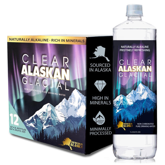 Clear Alaskan Fresh Glacier Water - Naturally Alkaline & Pure