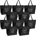 Paterr 10 Pack Christian Tote Bags with Zipper Pocket for Women