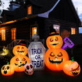 8 FT Halloween Inflatable Pumpkin Yard Decoration - Bright LED