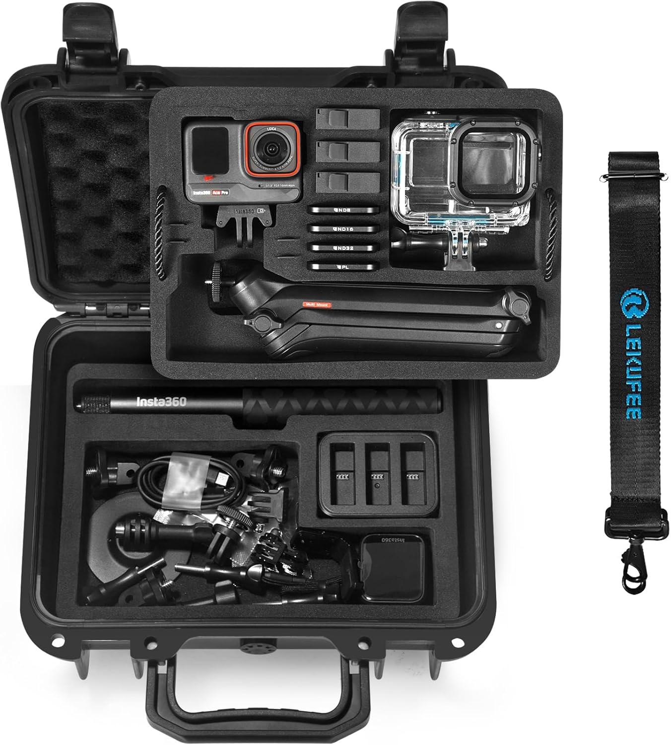 Lekufee Travel Waterproof Hard Case for Insta360 Ace Pro 2
