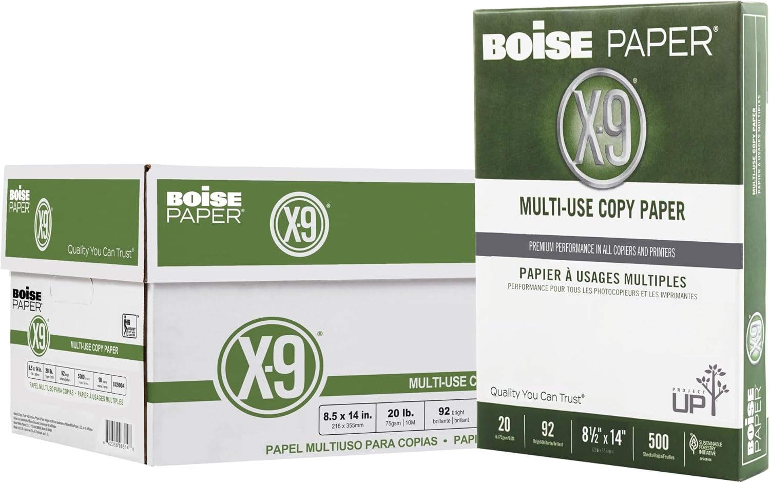 Boise X-9 Legal Paper 10 Reams - 5000 Sheets, 92 Brightness