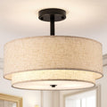 Drum Semi Flush Mount Ceiling Light 16 in - Soft, Even Lighting
