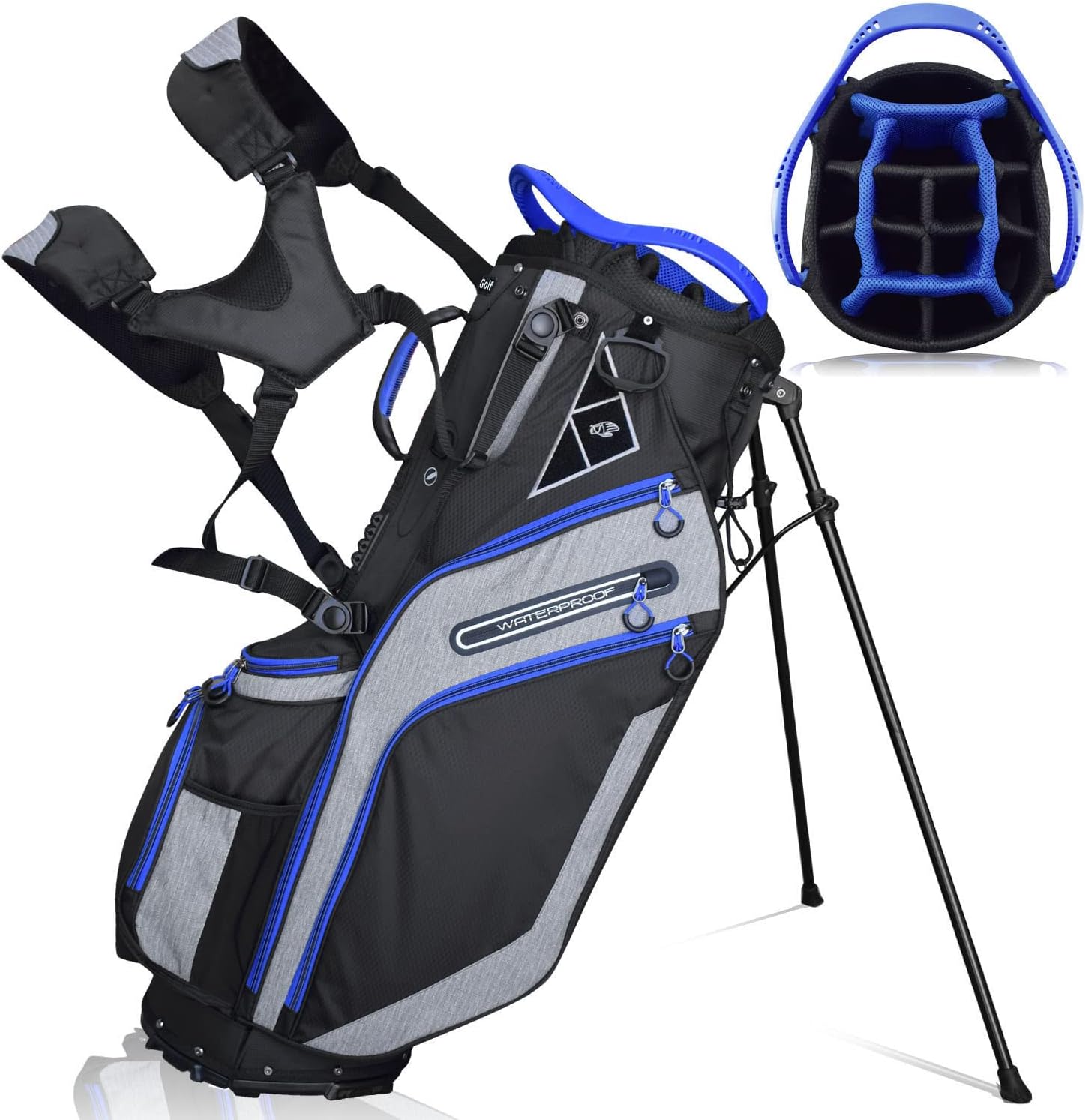 Ultimate Golf Bag: 14-Way Dividers, Dual Strap, Rain Hood - LIVSINGOLF