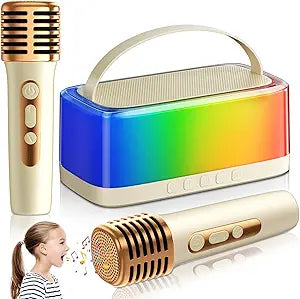 Karaoke Machine for Kids with 2 Wireless Microphones for Fun