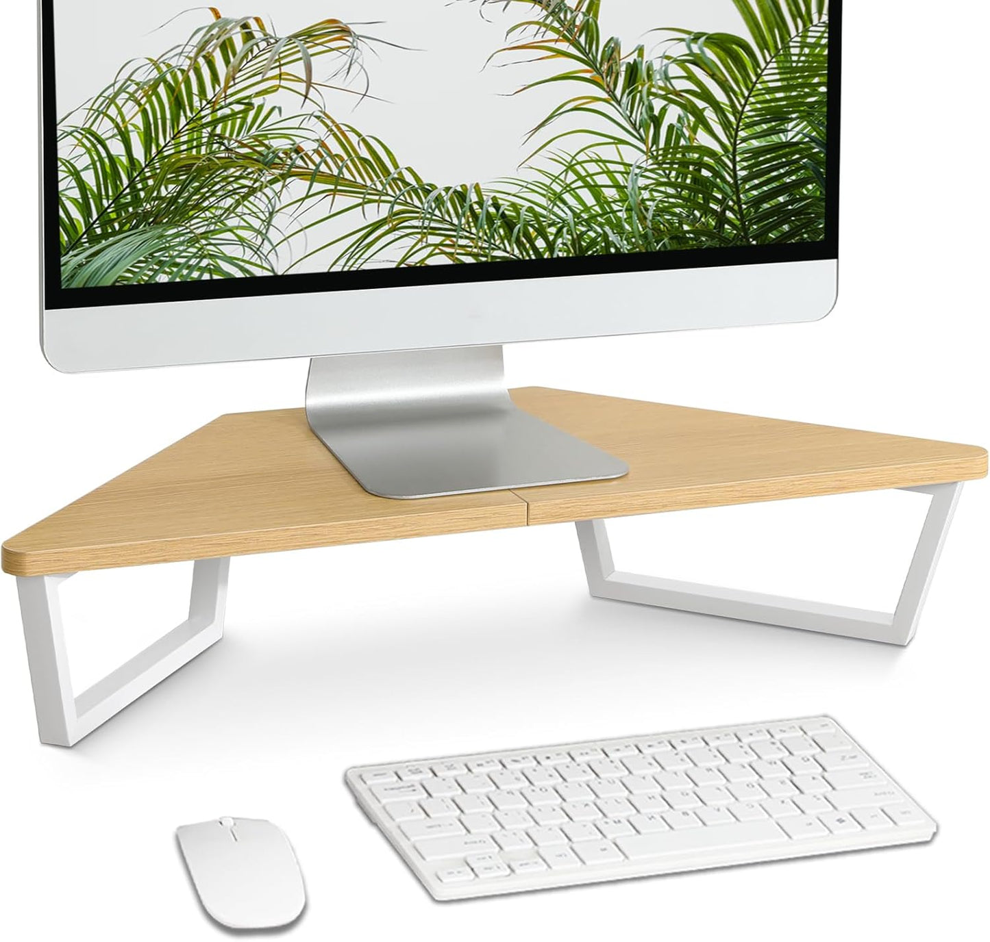 TEAMIX 26 inch Triangle Monitor Stand Riser for Office Use