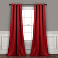 Insulated Grommet Blackout Curtain Panels 52in x 108in - Red Elegance