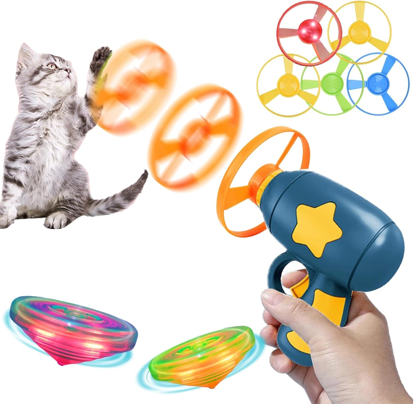 Kids' Glow Disc Launcher - Indoor & Outdoor Fun!