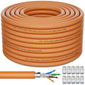 Cat 7 Outdoor Ethernet Cable 200ft - Triple Shielded, Waterproof
