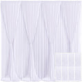 White Backdrop Curtain 8 Panels 40ft x 10ft - Wrinkle Free Photo