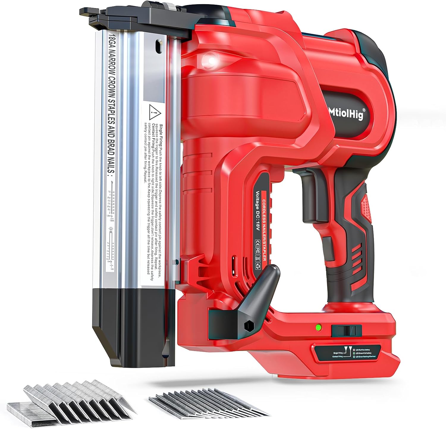 Cordless 2-in-1 Electric Nail Gun for Wood Carpentry Projects
