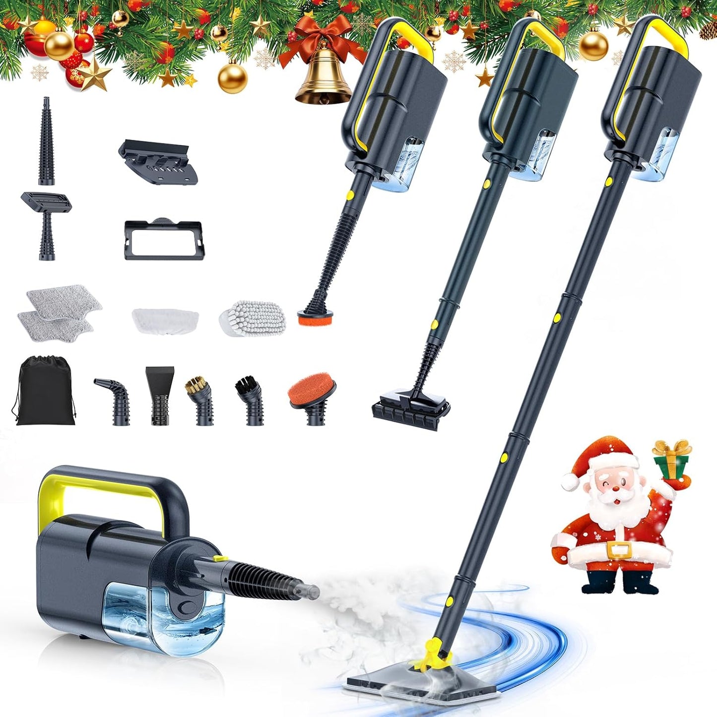 ScrubWiz Steam Mop with Handheld Cleaner for Ultimate Cleaning