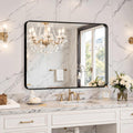 32x24 Bathroom Vanity Mirror for Wall, Aluminum Framed - Clear HD