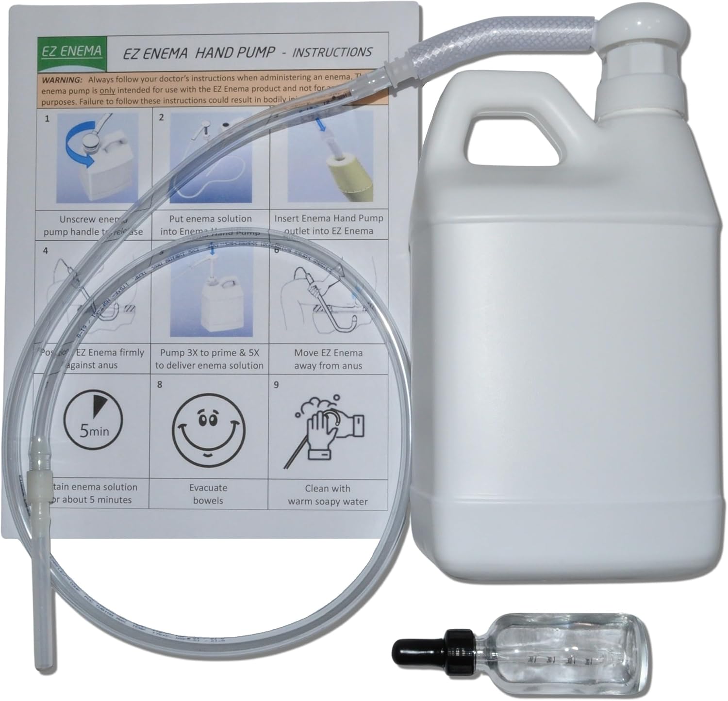 Enema Hand Pump for Arthritis-Friendly Use with EZ Enema Kits