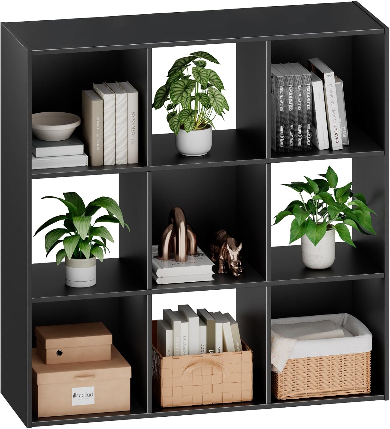 Open Cube Storage Organizer with Removable Back Panels for Home