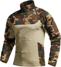 CQR Men's Combat Shirt Tactical 1/4 Zip Long Sleeve (Style DHBS)