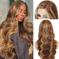 Highlight Ombre Lace Front Wig Human Hair 30in - Natural Body Wave