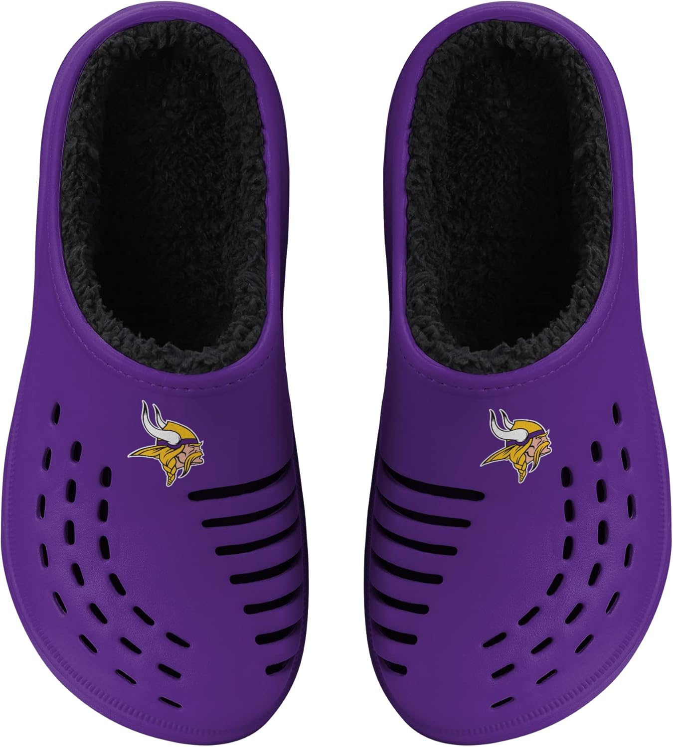 FOCO Men's NCAA Sherpa Lined Big Logo Clog for Comfort