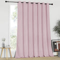 Blackout Patio Curtains 100 x 95 in Baby Pink - Thermal Privacy
