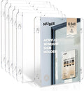Acrylic Window Sign Holder 8.5x11 in - Clear Suction Cup Display (6