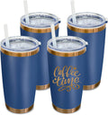 20 oz Tumbler Bulk 4 Pack Stainless Steel Tumblers with Lids