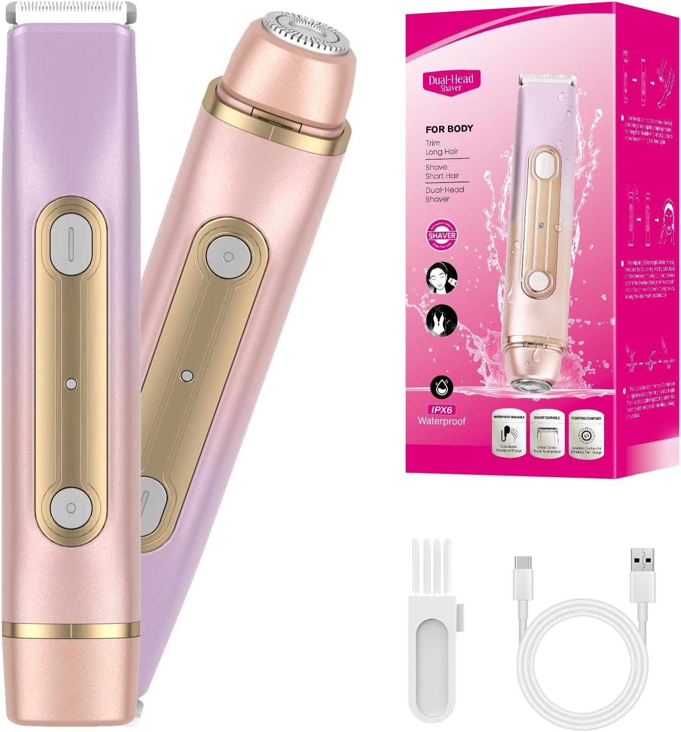 Bikini Trimmer for Women with Dual Head for Smooth Grooming