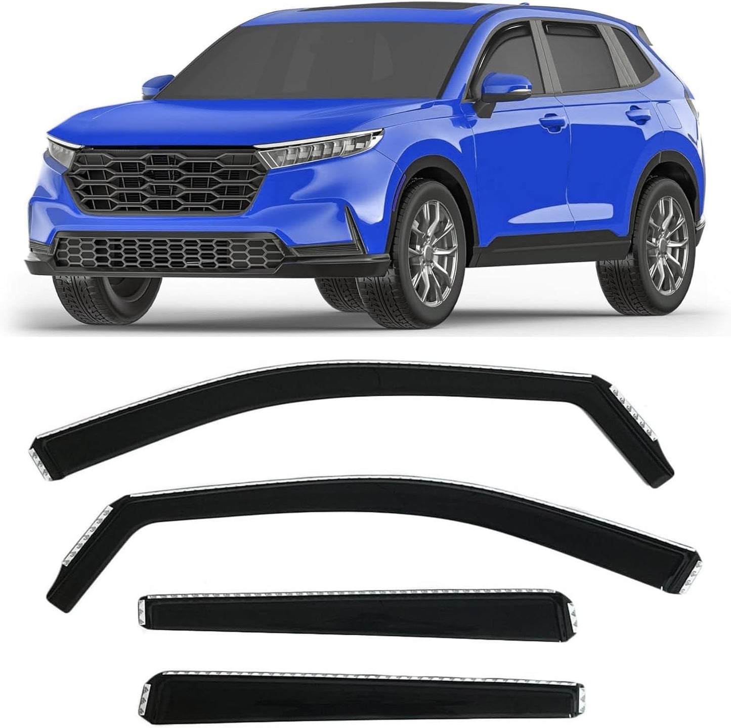 2023-2026 in-Channel Rain Guards for Honda CR-V Visor Deflectors