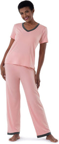 Fruit of the Loom Womens Short Sleeve Tee and Pant Sleep Set - Relaxed