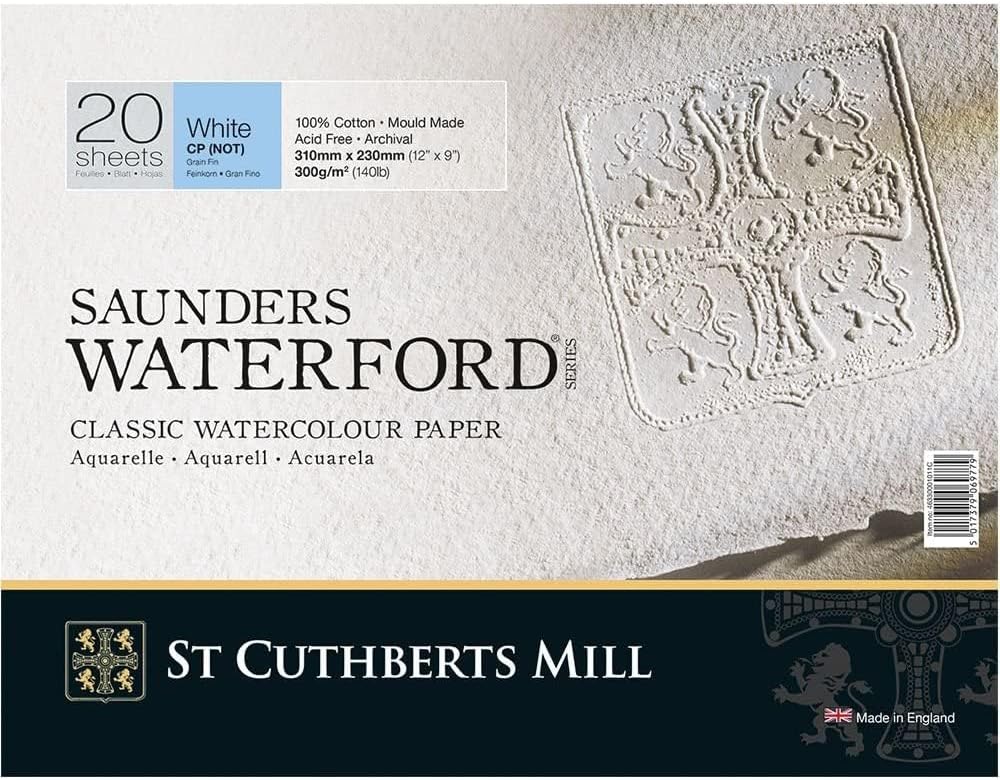 St Cuthberts Mill Saunders Waterford White Paper Block 310 x 230 mm