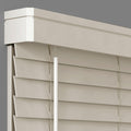2 Inch Cordless Faux Wood Blind with Contemporary Valance - Gray