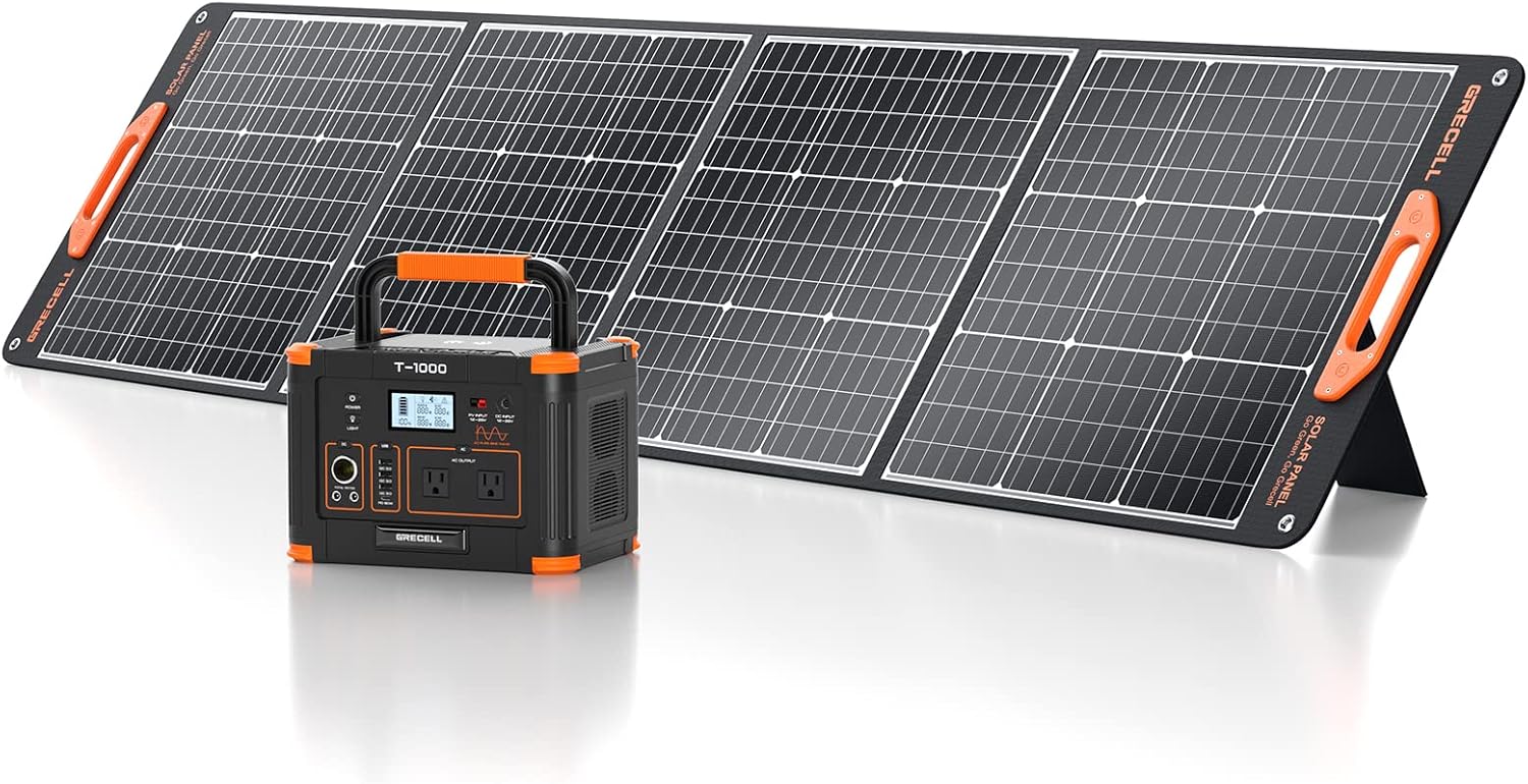 GRECELL Solar Generator: 1000W Power Anywhere!