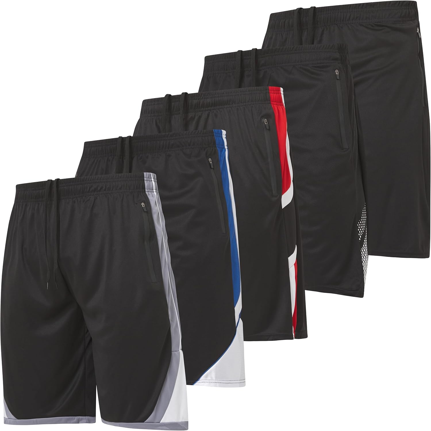Ultra Performance Mens Athletic Running Shorts 5 Pack with Pockets