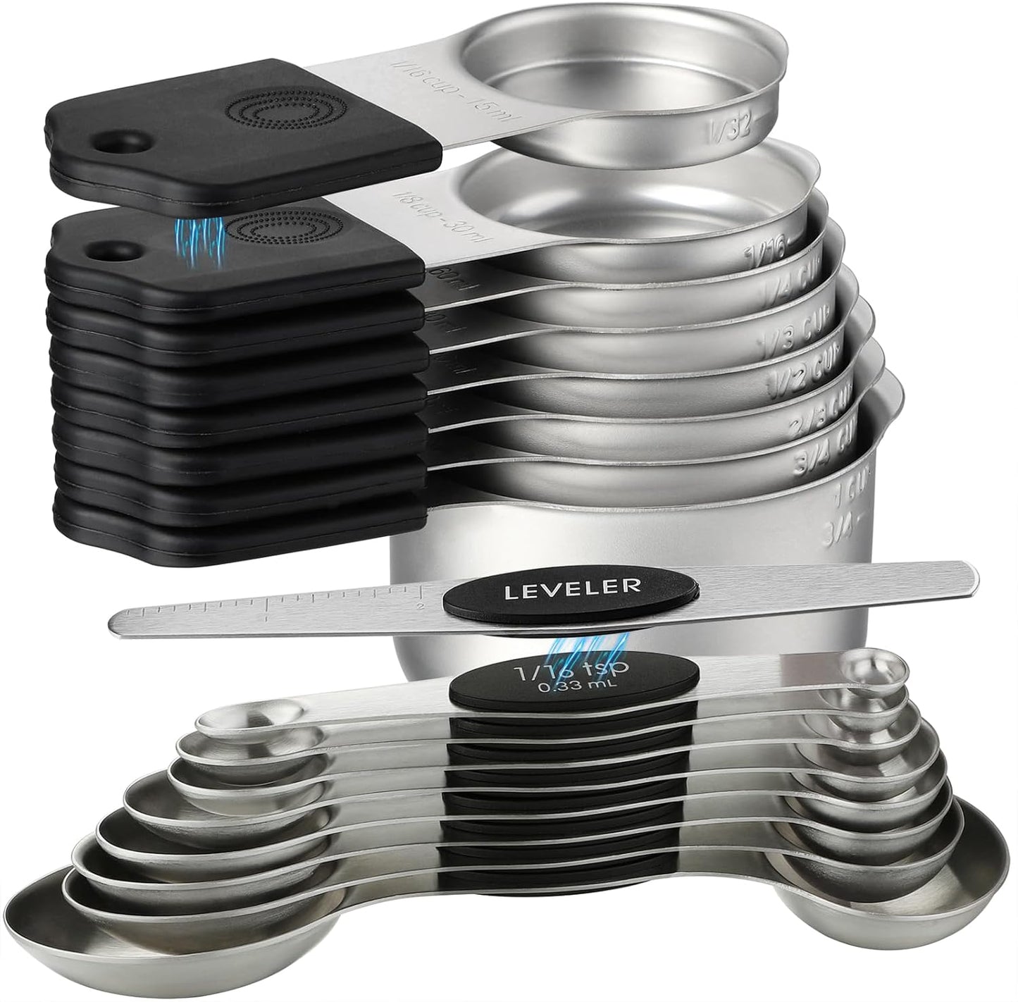 Magnetic Measuring Cups and Spoons Set for Accurate Baking