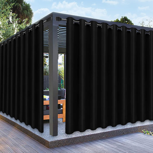 PureFit Outdoor Curtains for Patio Waterproof and UV Resistant