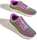BELOS Women's Glitter Tennis Shoes - Sparkly Lightweight Comfort