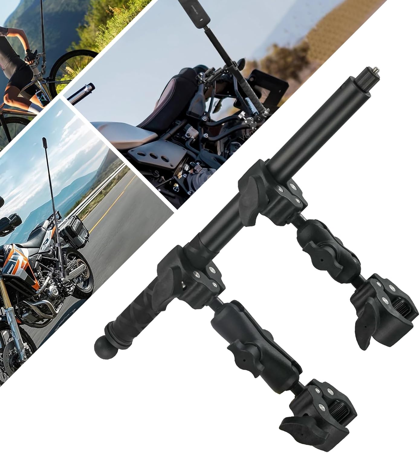 CZC AUTO Motorcycle Handlebar Clamp Mount for Insta360 Cameras