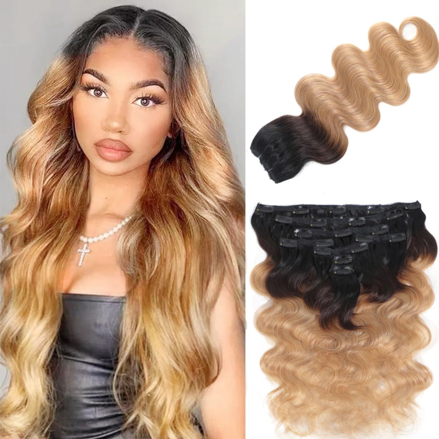 LUMIERE Seamless Clip In Hair Extensions for Gorgeous Volume
